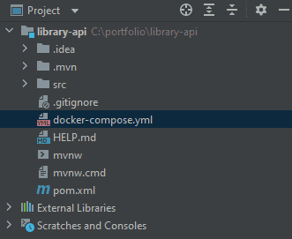 project structure docker compose